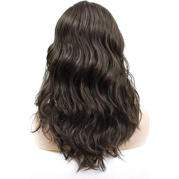 DILLARDS X-Tress Bob Wig Black 45 Cm Women's Wig With Charming Fringe Black Wig For Girls Hair Curly Wig With Rubber Cap Comfortable To Wear (Brown) - Image 1